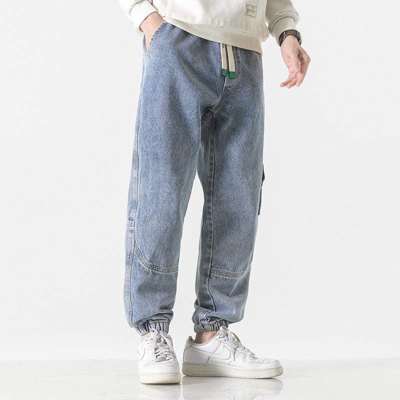 Men Brands Loose-fit Tappered Trousers - kinko