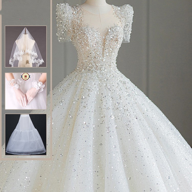 New Bridal Main Yarn Large Trailing Tail At Large Princess Senior Texture Small Out Of Doors Yarn - kinko