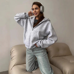 Fall Winter Hooded Casual Thick Coat Women