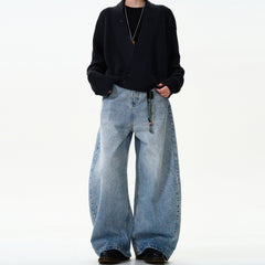 Classic Washed Machete Jeans For Men And Women - kinko