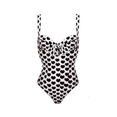 One Piece Swimsuit WomenSexy round Heart Chiffon Dress Swimsuit Outfit