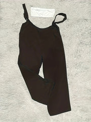 Plus Size Solid Color Pocket Overalls Casual Women's Pants - kinko