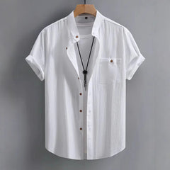 Men's Short-sleeved Shirt Comfort And Casual Fashion All-matching - kinko