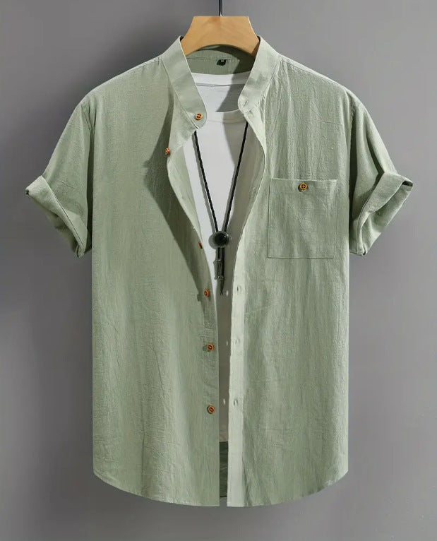 Men's Short-sleeved Shirt Comfort And Casual Fashion All-matching - kinko