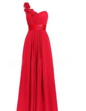 Women's Multi Colored Slanted Neck Sleeveless Strapless Long Dress - kinko