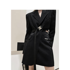 Women's Asymmetric Shoulder Fashion Blazer - kinko