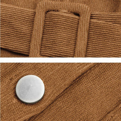 New Shirt Models Lapels Long-sleeved Corduroy Dresses - kinko