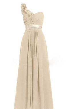 Women's Multi Colored Slanted Neck Sleeveless Strapless Long Dress - kinko