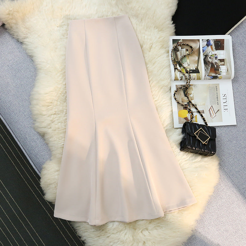 Fishtail High Waist Slimming Sheath Western Style All-matching Skirt - kinko
