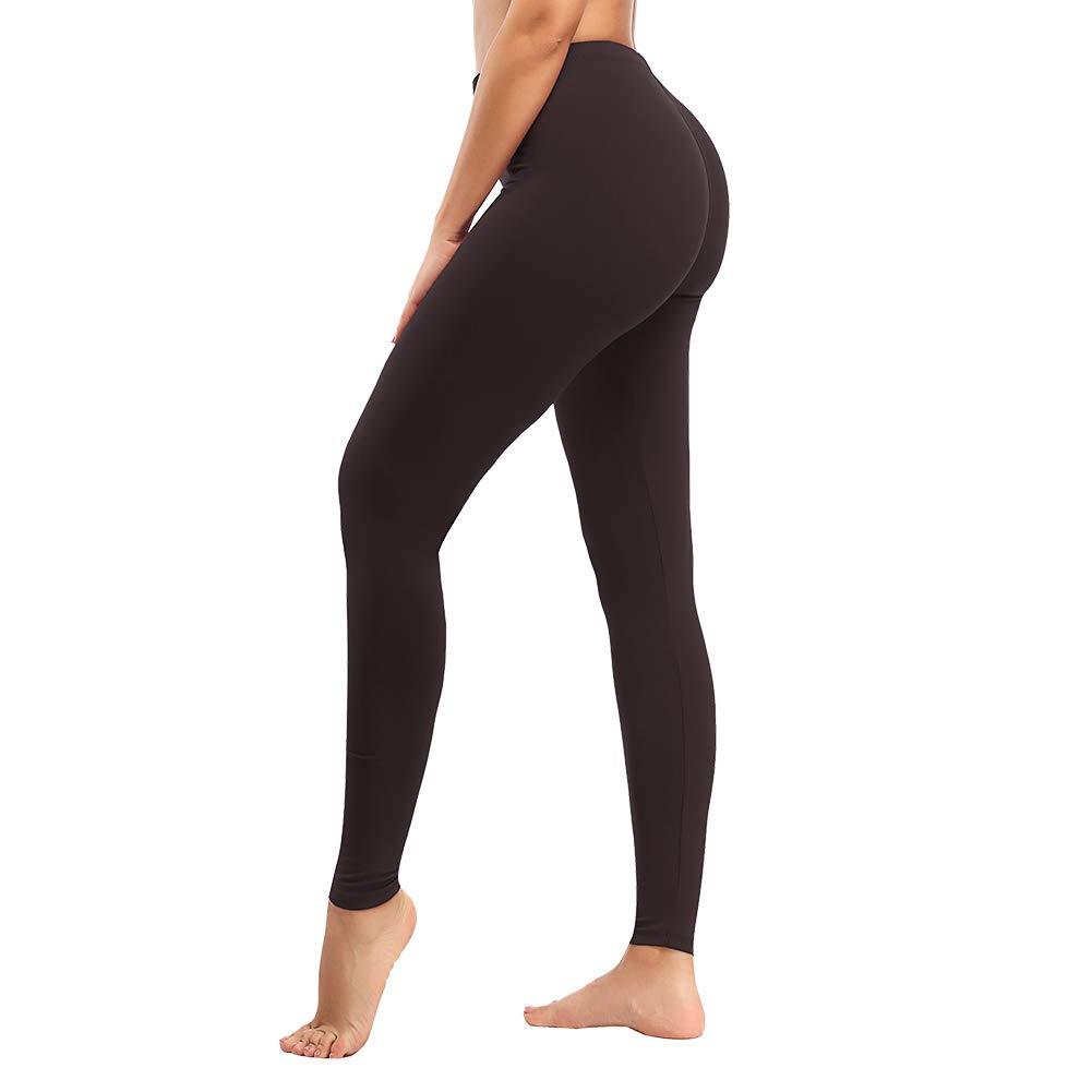 Leggings - Cropped Low-rise Solid Color Coffee - kinko