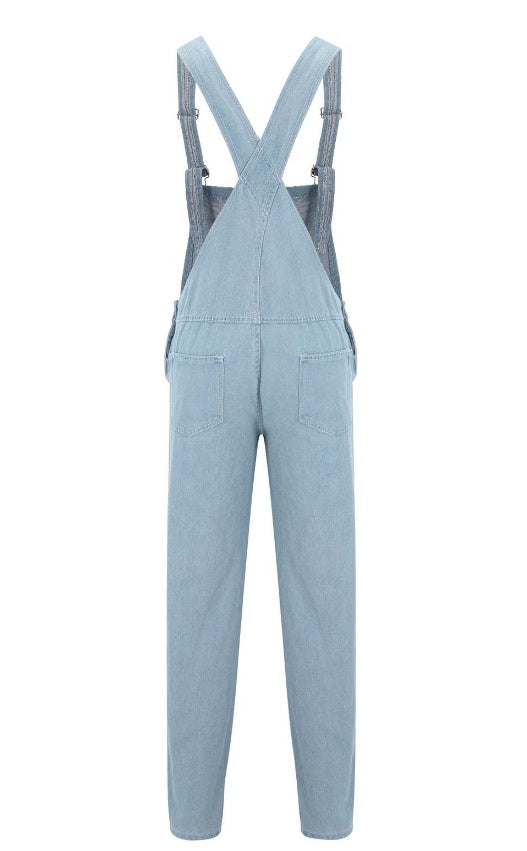 Fashion Men's Sling Denim Romper - kinko