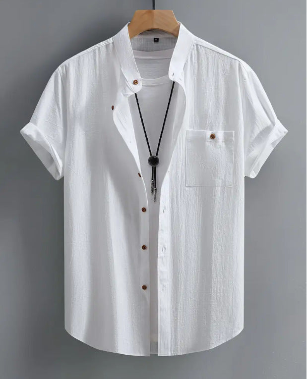 Men's Short-sleeved Shirt Comfort And Casual Fashion All-matching - kinko