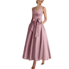 Birthday Party Host V-neck Socialite Daily Wearable Slimming Dress - kinko