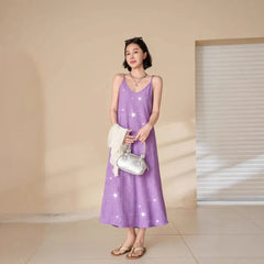 Design Sequin Pleated Temperament Camisole Dress - kinko