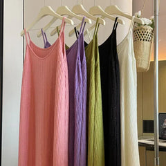 Design Sequin Pleated Temperament Camisole Dress - kinko