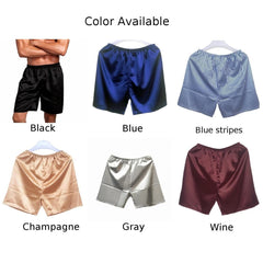 New Men' S Loose Sleepwear Underwear  Satin Boxers Shorts Nightwear Shorts 2021 Thin Breathable Cotton Loose Shorts Men's Short