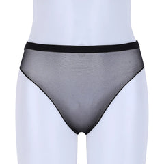 Womens Sexy Panties Underwear Shiny Glossy See Through Sheer Lingerie Stretchy Tight Briefs Stocking Underwear Nightwear Female