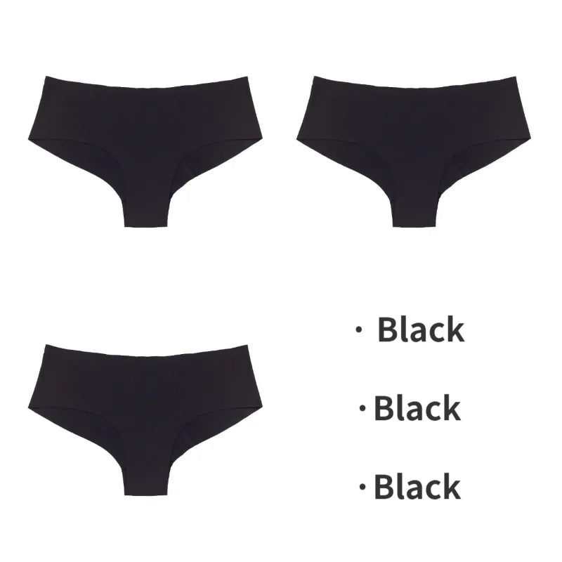 TrowBridge 3PCS/Set Seamless Women's Panties Sports Breathable Underwear Girls Comfortable Briefs Sexy Lingerie Satin Underpants