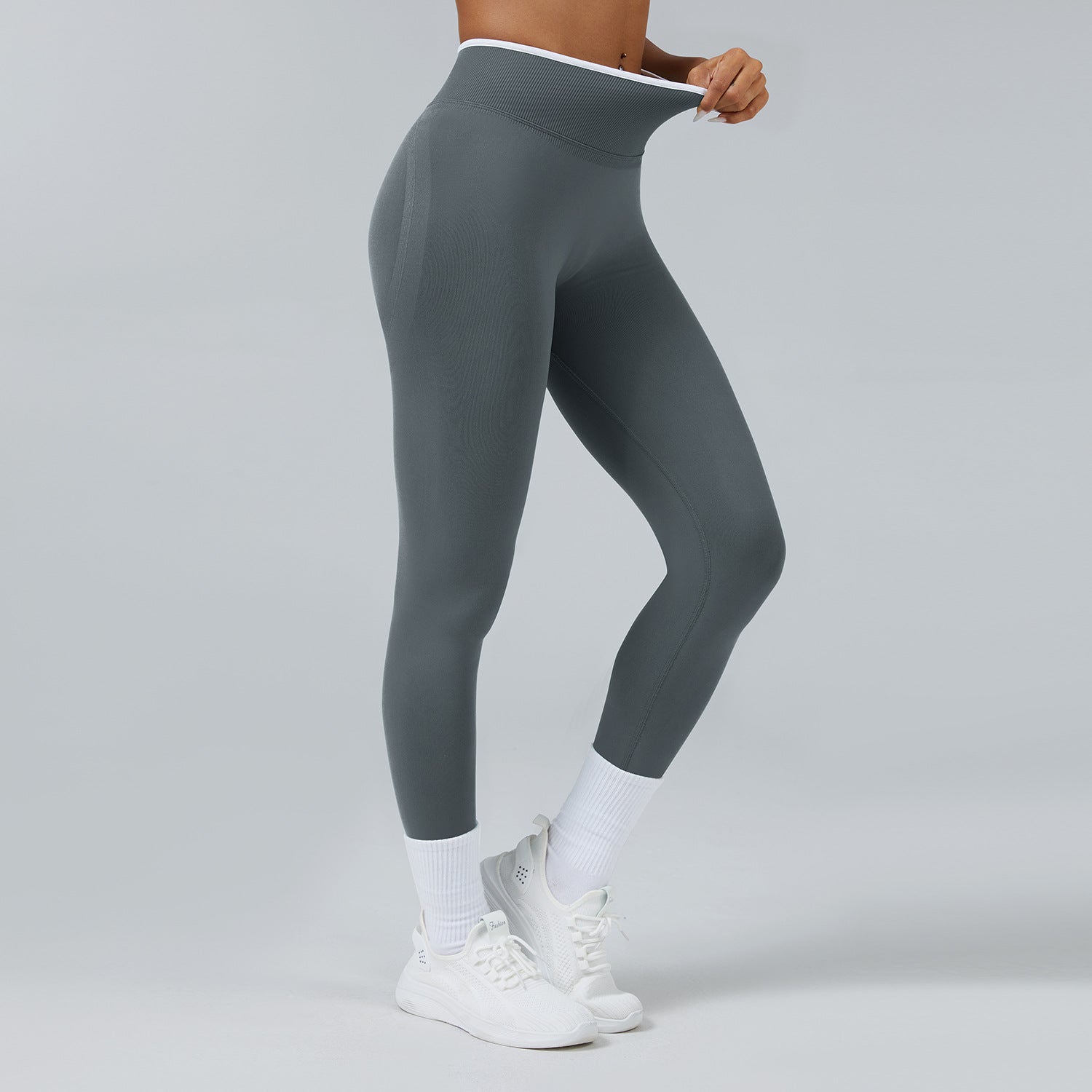 Seamless Knitted Tight High Waist Quick-drying Sports Yoga Pants - kinko