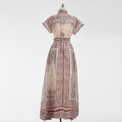 Lapel Slim Top Long Skirt Two-piece Set - kinko