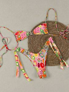 Bikini Fruit Colorful Swimsuit Women Metal Summer Women Swimwear