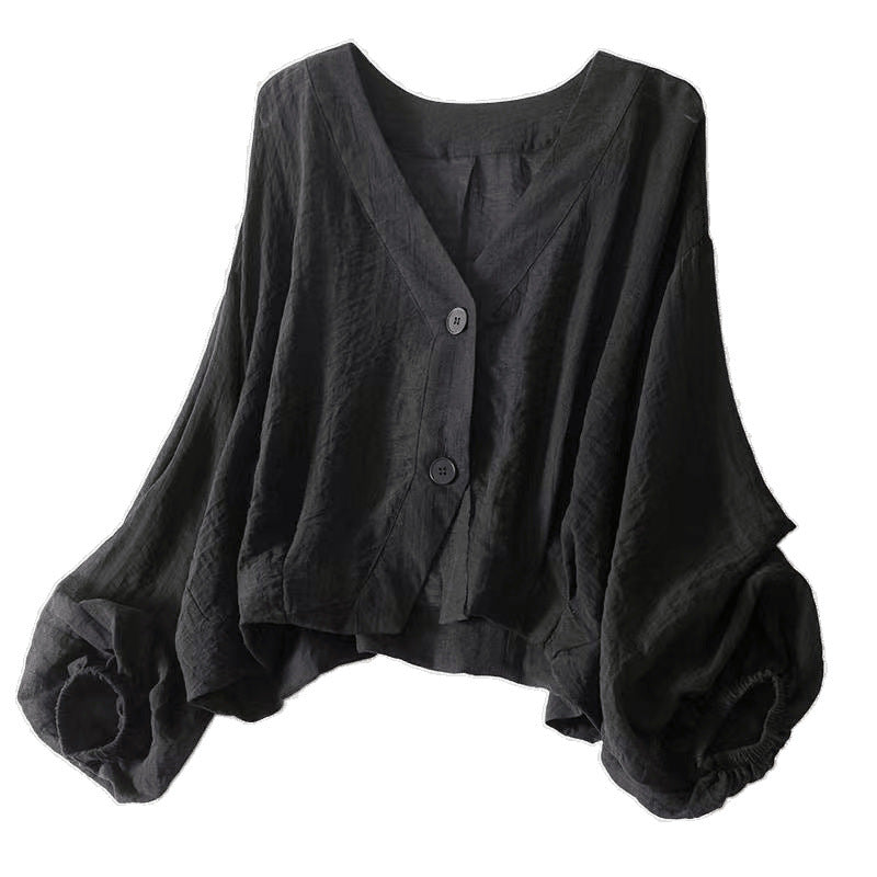 Loose-fitting Lightweight Thin Short Coat - kinko