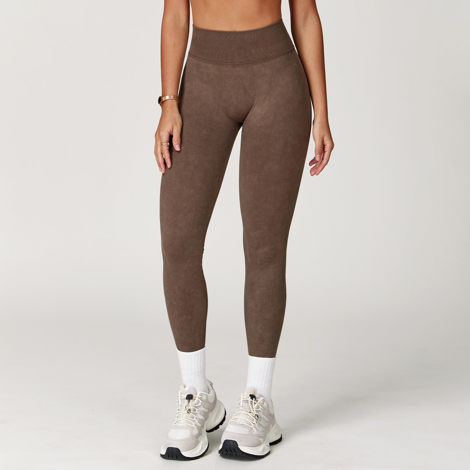 Seamless Stone Washed Yoga Pants High Waist Hip Lift Tight Trousers - kinko