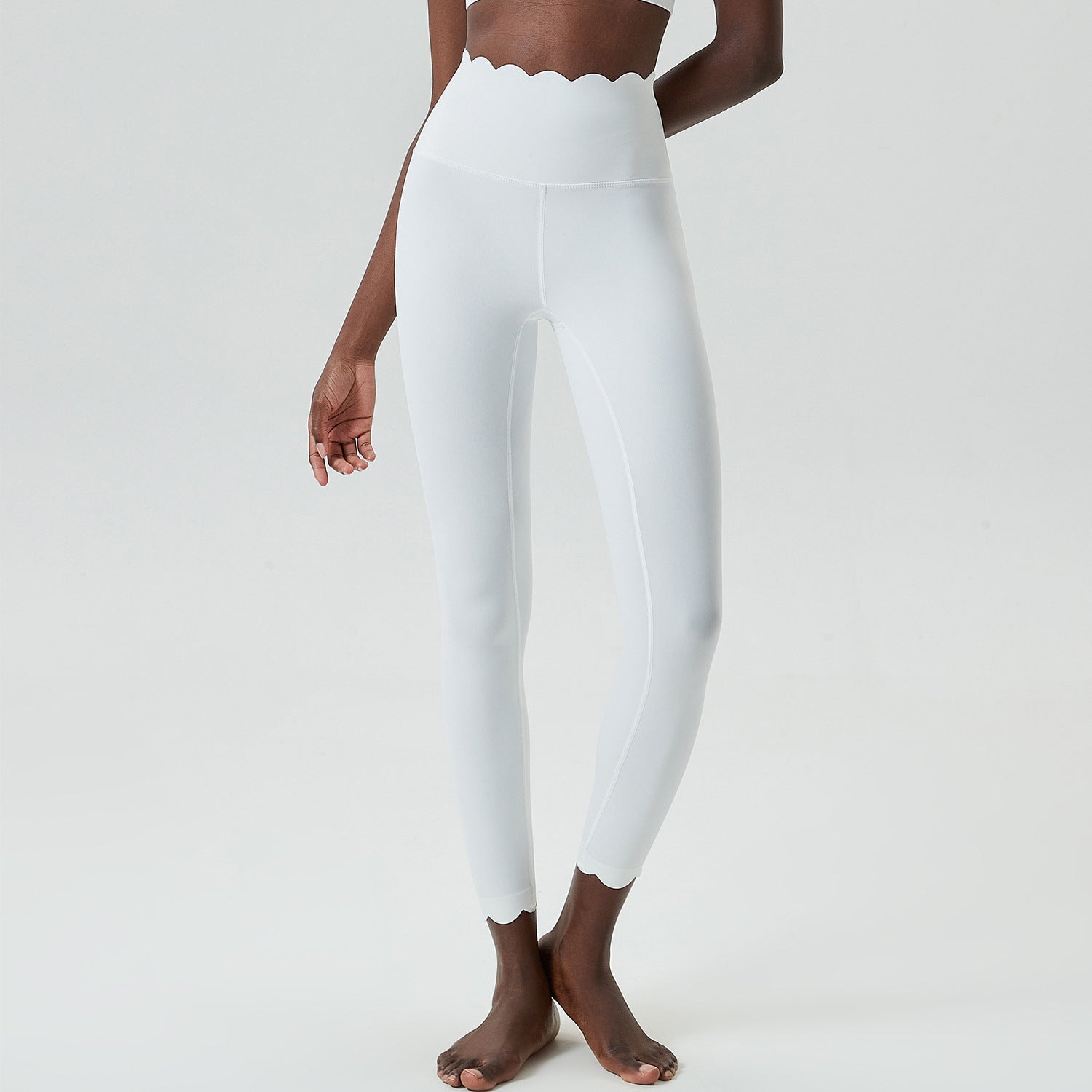 Small Wave Yoga Pants Plus Size Lycra Milk Leather Tight Trousers For Women - kinko