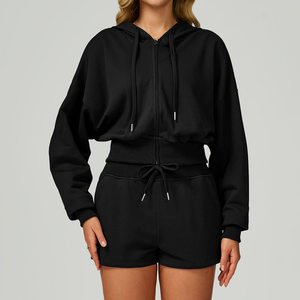 Autumn Winter Zipper Sports Sweater Hooded Casual Loose All Matching Hoodie Women Running Fitness Sportswear