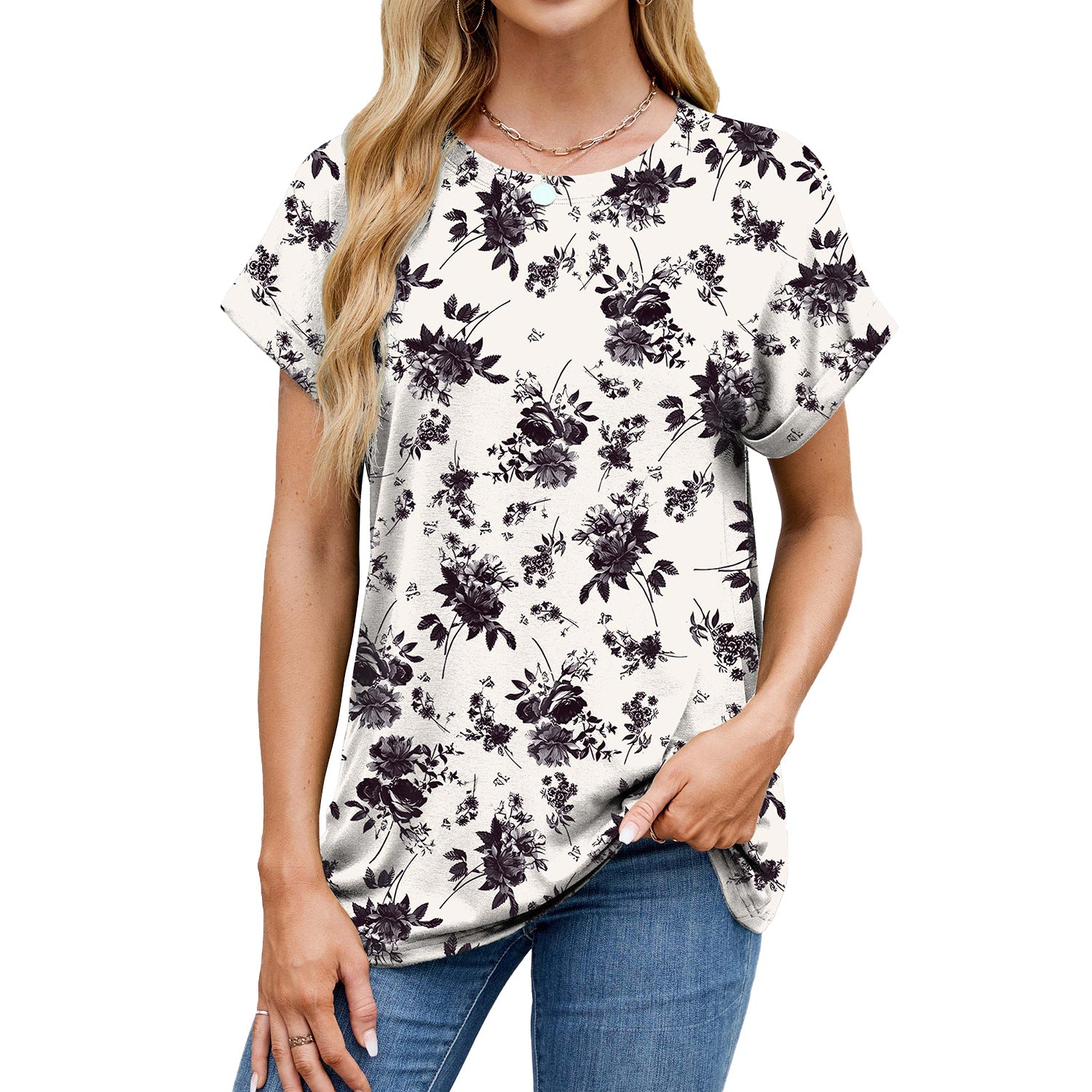 Personality Loose-fitting T-shirt Top Women - kinko