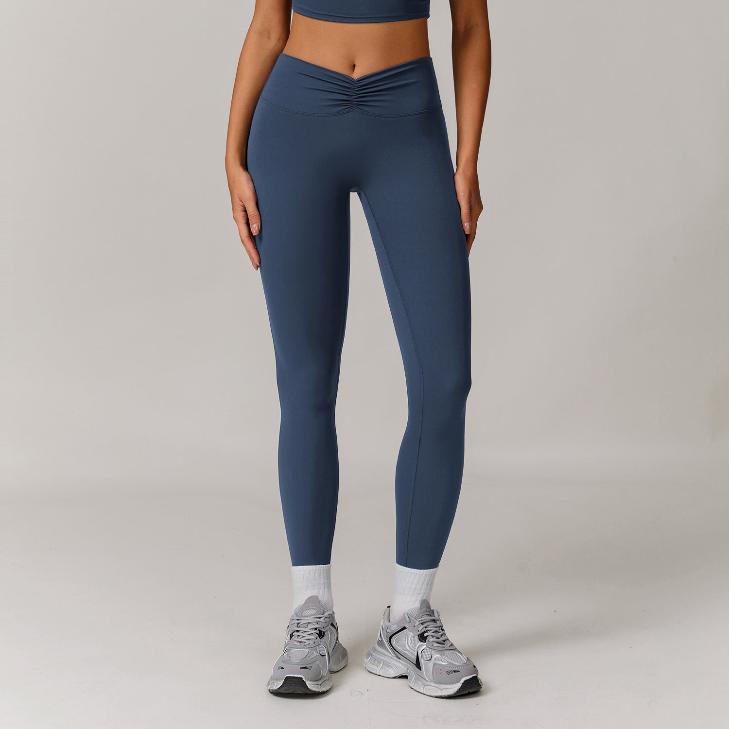 Nude Feel High Waist Hip Lift Yoga Bell-bottom Pants - kinko