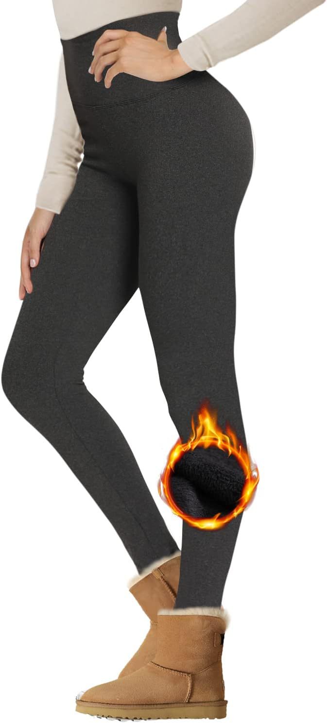 Velvet Padded Leggings High Waist Warm Hiking Workout Lady - kinko