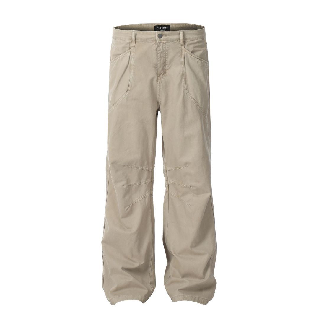 Jeans Men's Loose Straight Wide Leg Trousers Overalls - kinko