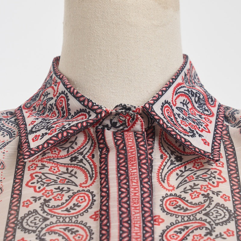 Lapel Slim Top Long Skirt Two-piece Set - kinko