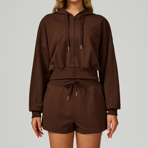 Autumn Winter Zipper Sports Sweater Hooded Casual Loose All Matching Hoodie Women Running Fitness Sportswear