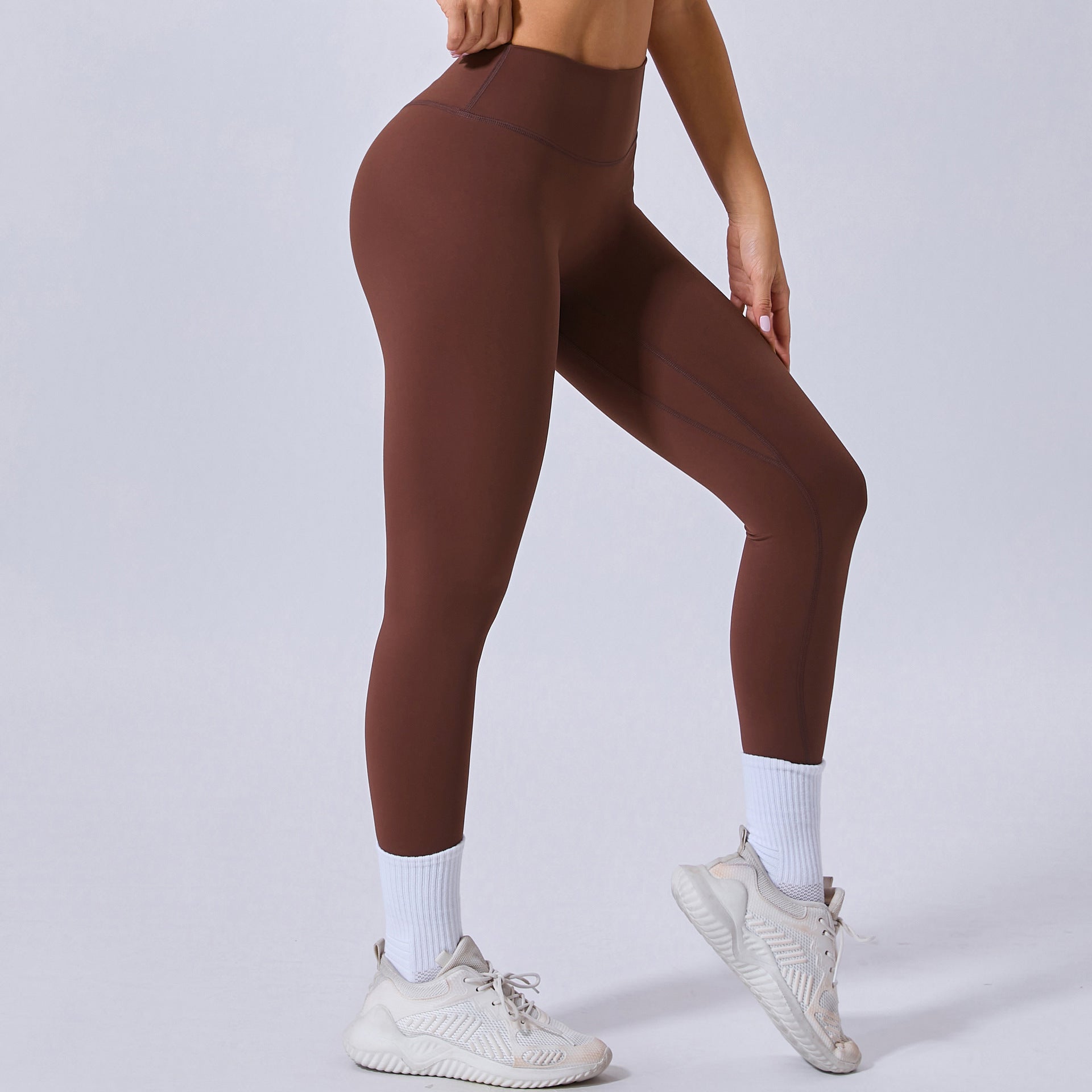 Running Nude Feel Quick-drying Fitness Pants Breathable Outer Wear Tight - kinko