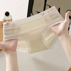 5PCS Soft Cute Panties for Women Underwear Female Lingerie Seamless Briefs Cotton Crotch Bear Underpants Gifts