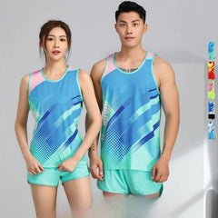 Summer Men's and women's vest blue vest gym clothing man Quick drying T-shirt tank Sports tops man breathable Runing Unisex vest