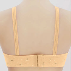 Women'S Underwear Traditional Style Thin Cup No Wire Sexy Printed Pure Cotton Soft Cotton Bra Close-Fitting Loose Accessories