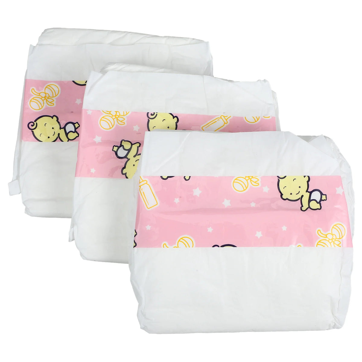 3 Pcs Diapers Toys Accessories Decorative Kids Pretend Play Baby Diapers Nappies For Dress Up Accessories Diapers