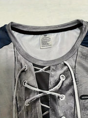 Summer Casual Men's T-Shirt 3d Printed Henry Shirts English Letter Pattern Tees Tops Vintage Round Neck T-Shirt Men's Clothing