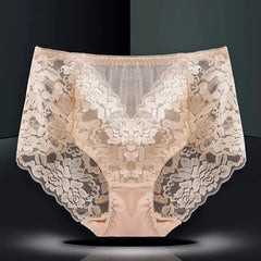 Women's Underwear Plus Size Floral Lace Panties High Waist Ladies Briefs Sexy Lingerie Female Pantys Seamless Underpant Intimate