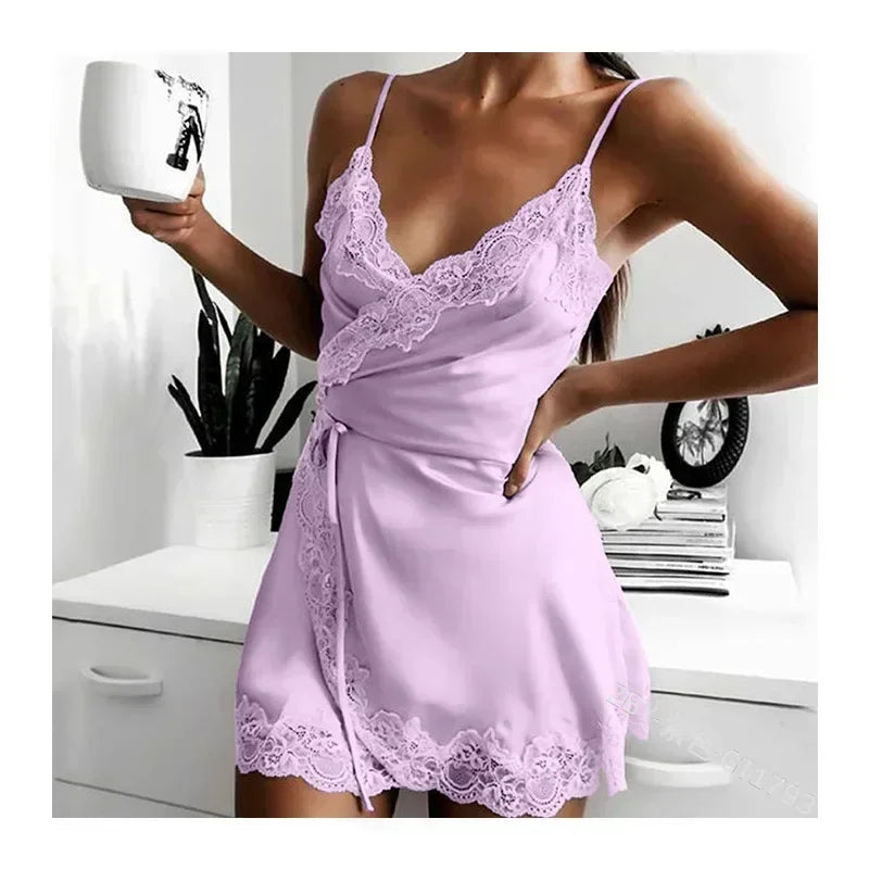 Sexy Underwear Sexy Underwear One-piece Short Nightdress Lace Lace Pajamas Nightdress  Sexy Nightdress  Womens Sleepwear