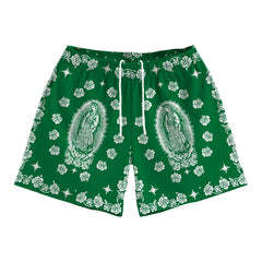 Men's Trend Fitness Shorts Mesh Breathable Basketball Beach Casual Pants summer brand new beach pants