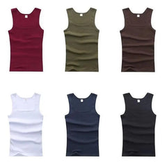 Men's Casual Tank Tops Summer Bodybuilding Sleeveless Vest Gym Fitness Solid Muscle Vest O-neck Black White Gray Men Clothing