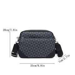Printed Shoulder Bags For Men Multiple Accessories Leather  Men's Handbags Chain Hand Bag Man Bags Shoulder Crossbody