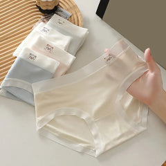 5PCS Sweet Cute Panties for Women Underwear Cotton Crotch Seamless Briefs Female Lingerie Bear Underpants Gifts