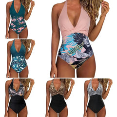 1Pc Women Monokini Swimsuit Tummy Control Triangular Cup Bikini Stylish Backless Design Women's One-piece Swimsuit for Summer