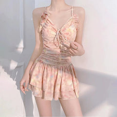 New Swimsuit Women's One-piece Dress Style Fairy Style Covers Belly and Makes You Look Slim and Sexy Korean Style Hot Spring