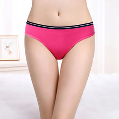 Women Underwear Ladies Panties Cotton Low Rise Solid Cute Bow Soft Breathable Briefs 3 Pcs/lot